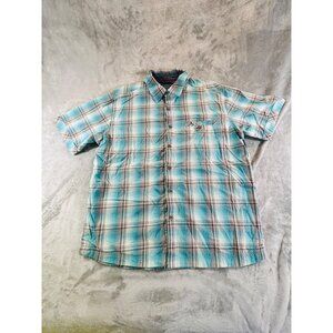 Dakota Grizzly Shirt Men's XL plaid blue and grey button down collard shirt